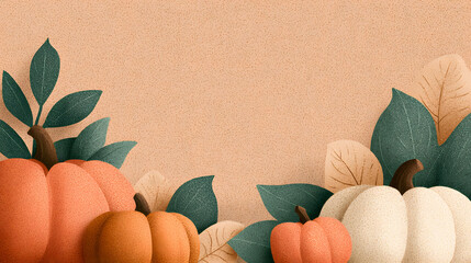 Vibrant pumpkins in shades of orange and white are surrounded by leaves, perfect for fall themes and celebrations