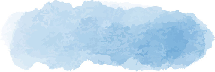 Watercolor blue stain texture. Vector abstract background 