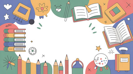 Educational and playful presentation background for kids.