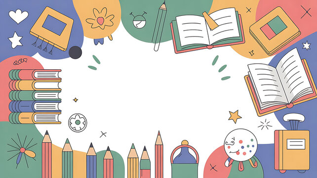 Educational and playful presentation background for kids.