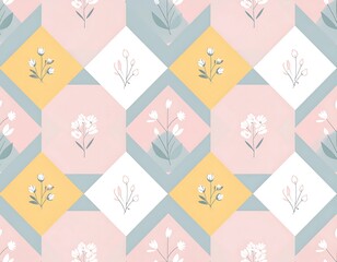 Floral geometric pattern