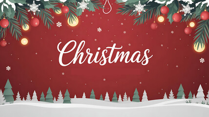 Festive Christmas and winter holiday presentation background.
