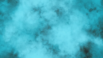 Mysterious and ethereal teal texture for a unique backdrop.Light turquoise and dark abstract smoke or cloud background.