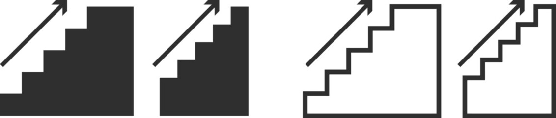 Next steps icon set. Next steps symbol 