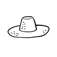 Hand-Drawn Straw Hat