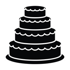 wedding cake vector illustration