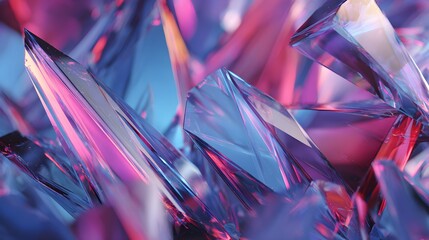 Vibrant abstract blend of pink blue and purple fabric textures with reflective surfaces creating a dynamic and ethereal visual experience