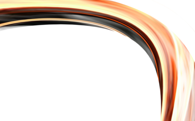 Vibrant flowing ribbon of color against dark space abstract background with glowing light streaks