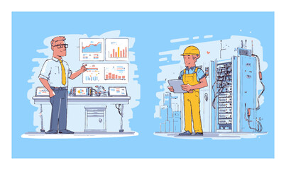 Professional Presentation of Data Analysis in a Modern Office Setting