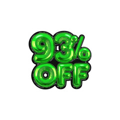 93% Off Sale Green Balloon Discount Promotion