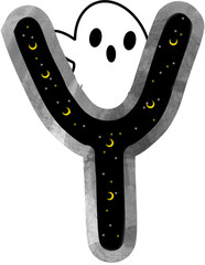 Spooky Alphabet Letter Y
