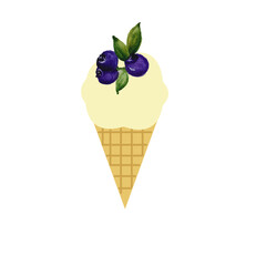 ice cream with fruits