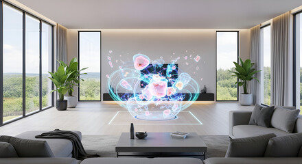 Holographic Earth with global digital data visualization