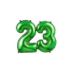 Green Number 23 Balloon, Inflatable Number Twenty-Three for Celebrations