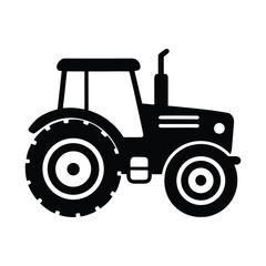 Vector illustration of a classic farming tractor, an essential piece of agricultural machinery for modern rural operations and industrial tasks, presented as a clear and versatile graphic element