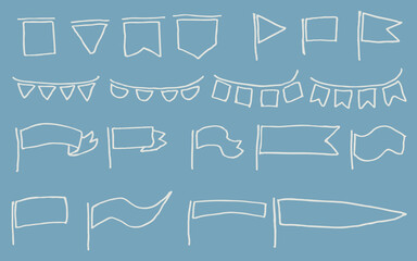 アイコン セット　旗　フラッグ