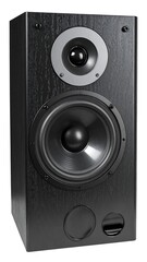 Fototapeta premium Black wooden speaker