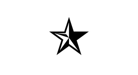 Black outlined star on white background