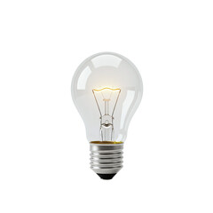 Classic illuminated light bulb glowing with bright energy