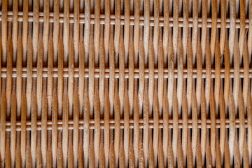 close-up of the woven basket of a chest