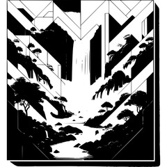 black and white background