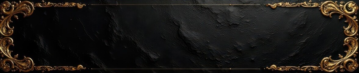 Intricate black & gold texture; opulent, dramatic contrast, photography, black
