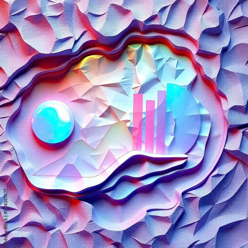 Poster abstract technology background with digital data analytics and holographic infographics