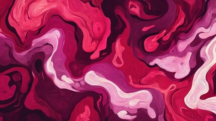 Fototapeta premium Abstract red and pink fluid art