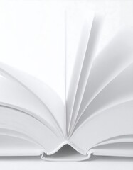 Open book, white pages