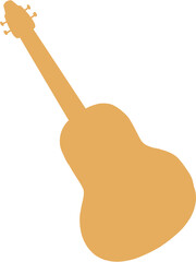 Coastal themed hand drawn vector illustration. Guitar 