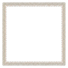 Ornate Decorative Border Frame with Subtle Pattern on White Background vintage