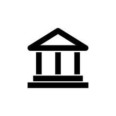 Bank icon. Vector outline icon on transparent background in SVG format.