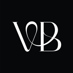 Initial letter vb logo design