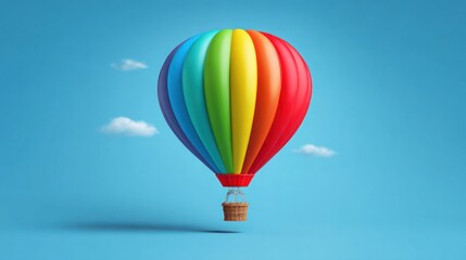 Colorful hot air balloon illustration