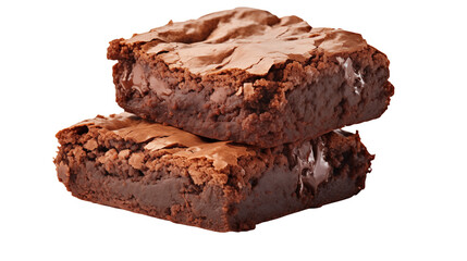 Indulgent chocolate brownies with melted chunks stack up for a decadent dessert delight