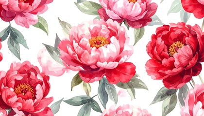 Floral pattern with peonies