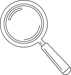 magnifying glass icon Line Art Magnifying Glass Icon for Search

Simple Magnifying Glass Outline Vector

Discovery and Research Symbol Clipart

Black and White Magnifier for Web Design