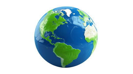 Naklejka premium Stunning realistic Earth globe showcasing continents and oceans in vibrant detail for global concepts