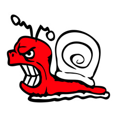 Snail Angry Attack Grinding teeth Sour Mad Evil