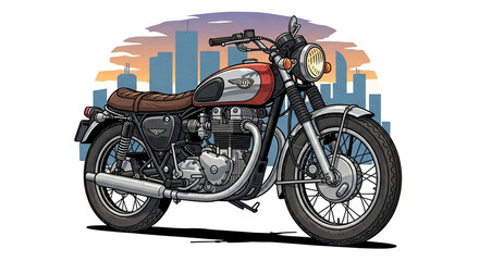 motorcycle on a white background