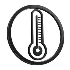 Black thermometer empty logo vector design