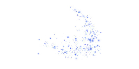 Blue Magical Glowing Particles, Burst with Confetti and Firework Spark Elements for Celebration Design