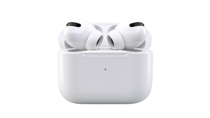 Sleek white wireless earbuds in charging case for modern audio experiences