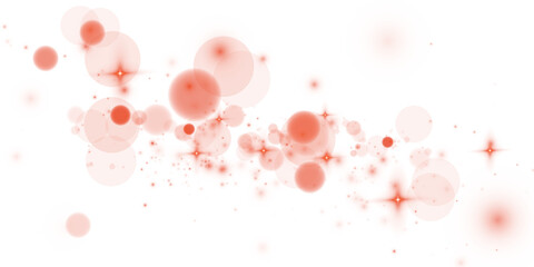 Red Transparent Bokeh Light Background with Soft Blur and Holiday Sparkle for Elegant Abstract Design