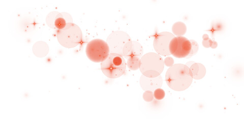 Red Transparent Bokeh Light Background with Soft Blur and Holiday Sparkle for Elegant Abstract Design