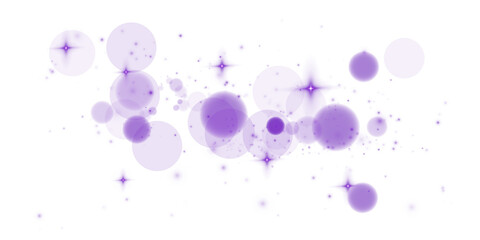 Purple Transparent Bokeh Light Background with Soft Blur and Holiday Sparkle for Elegant Abstract Design