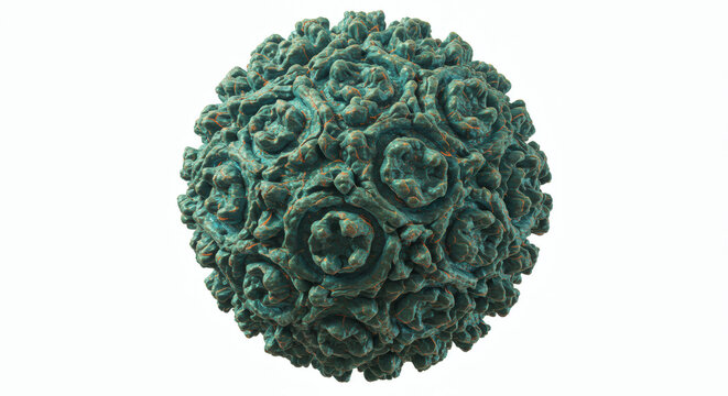 Detailed 3D Render of a Virus Particle Scientific and Medical Illustration - Powered by Adobe