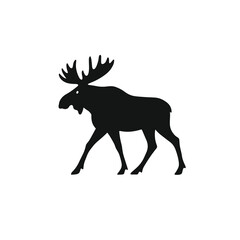 Moose walking silhouette