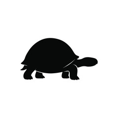 Walking tortoise silhouette vector