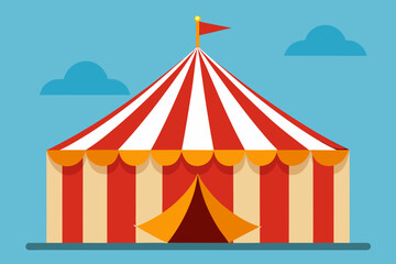 Cartoon circus big top tent vector illustration © Sumon